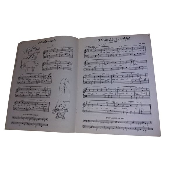 VTG Schaum Christmas at the Keyboard Piano or Organ Sheet Music Book 1962 - Picture 8 of 10